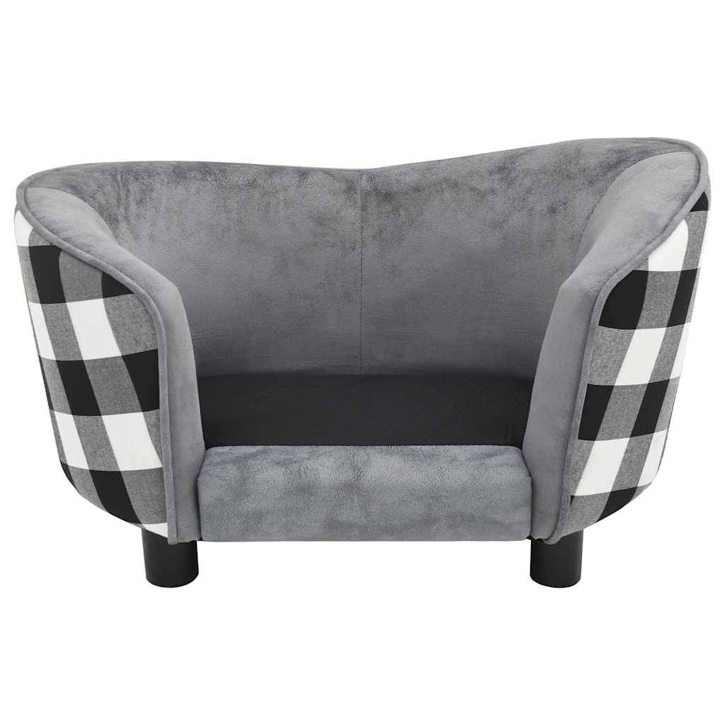 Vidaxl - Canapé pour chien Gris 68x38x38 cm Peluche vidaXL 170963 - Imagen 9