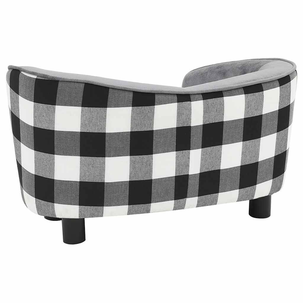 Vidaxl - Canapé pour chien Gris 68x38x38 cm Peluche vidaXL 170963 - Imagen 7