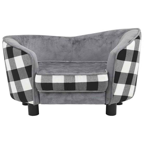 Vidaxl - Canapé pour chien Gris 68x38x38 cm Peluche vidaXL 170963 - Imagen 8