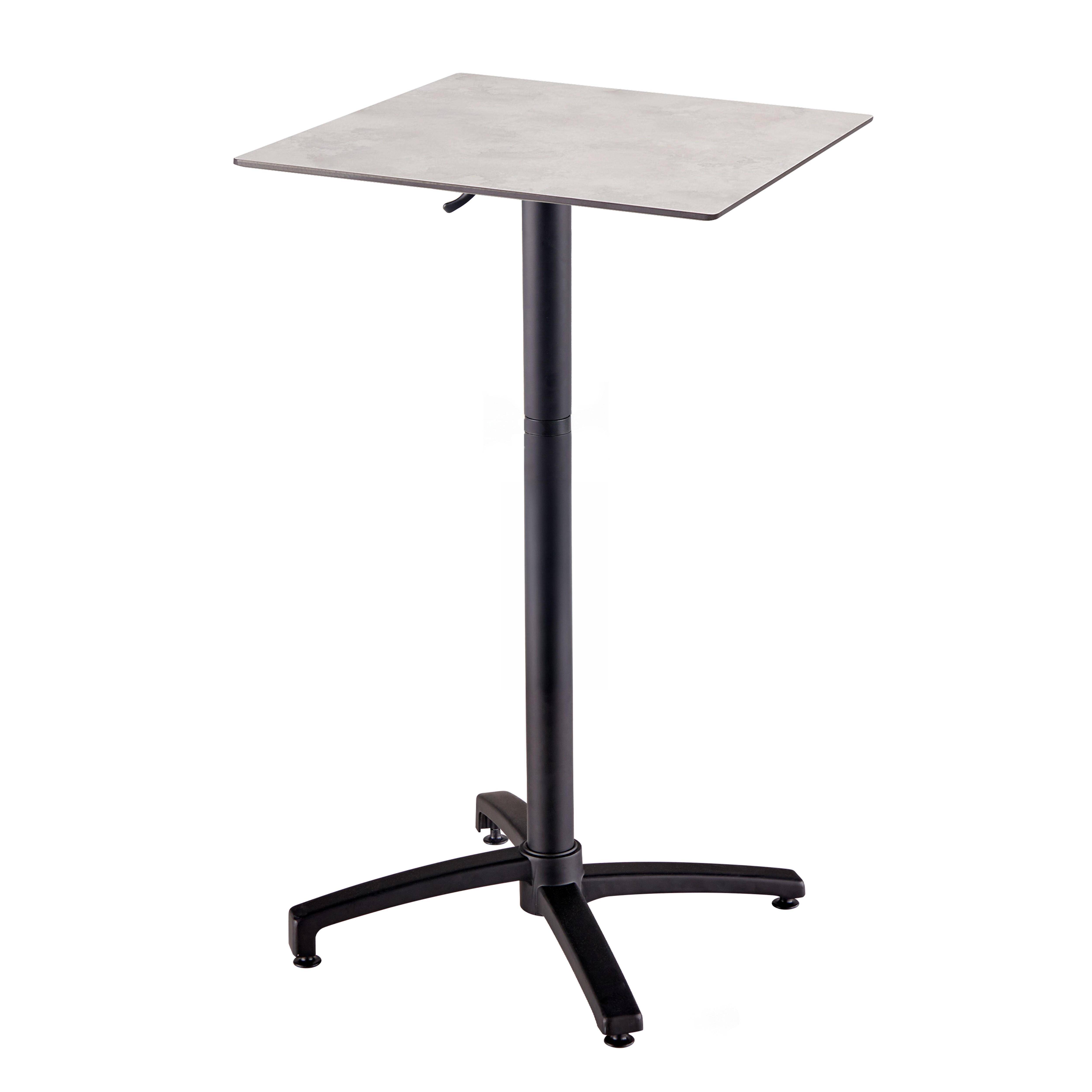 Oviala - Table haute de terrasse 60x60 cm inclinable stratifié béton gris Opéra - Oviala - Imagen 1