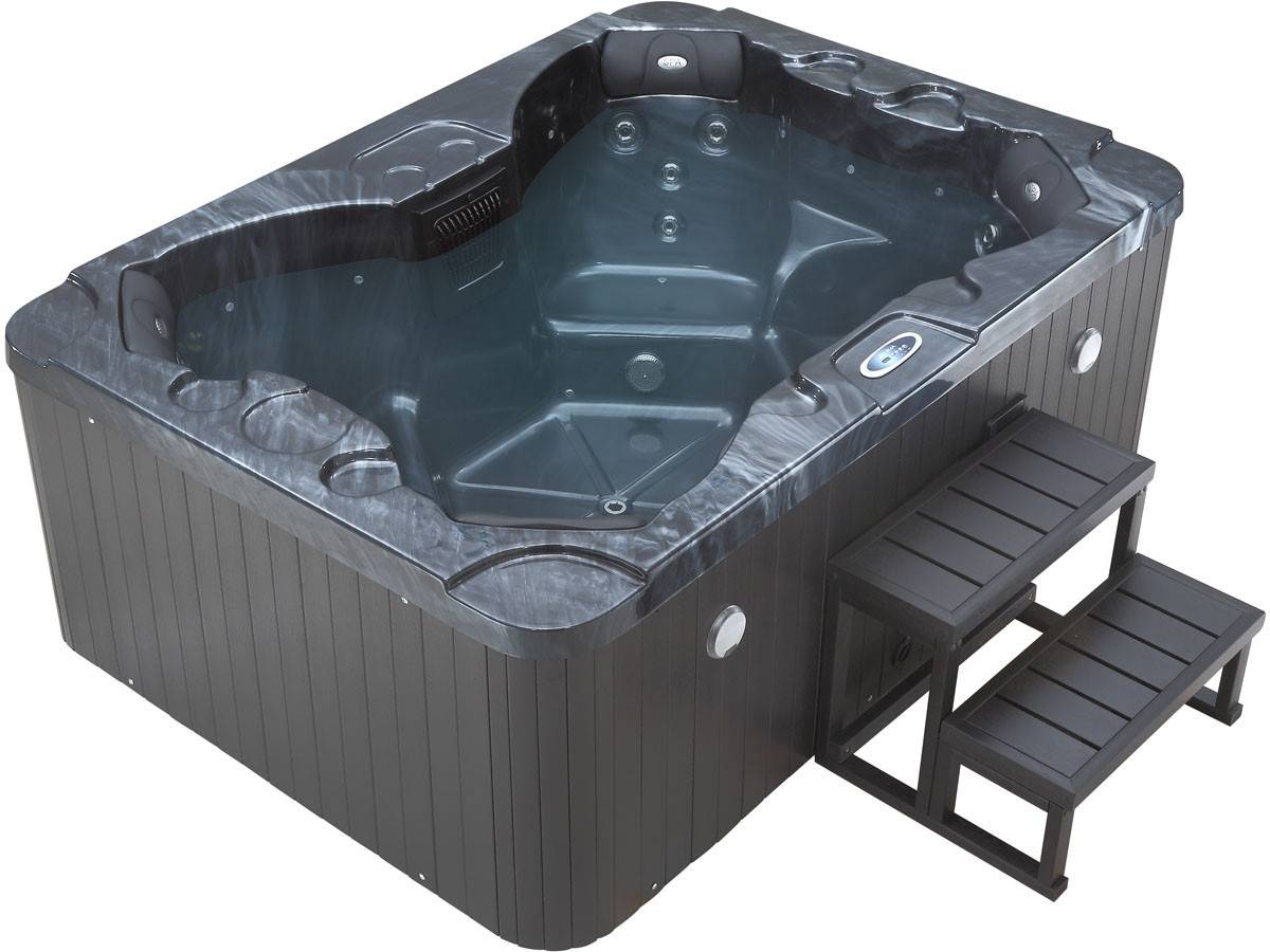 Habitat Et Jardin - Spa Led "haïti" 4 Places - Enceintes Bluetooth Intégrées - Gris -habitat Et Jardin - Imagen 1