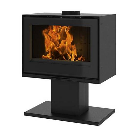 Poêle à bois 10kw noir 411202ANTH Godin - Image 1