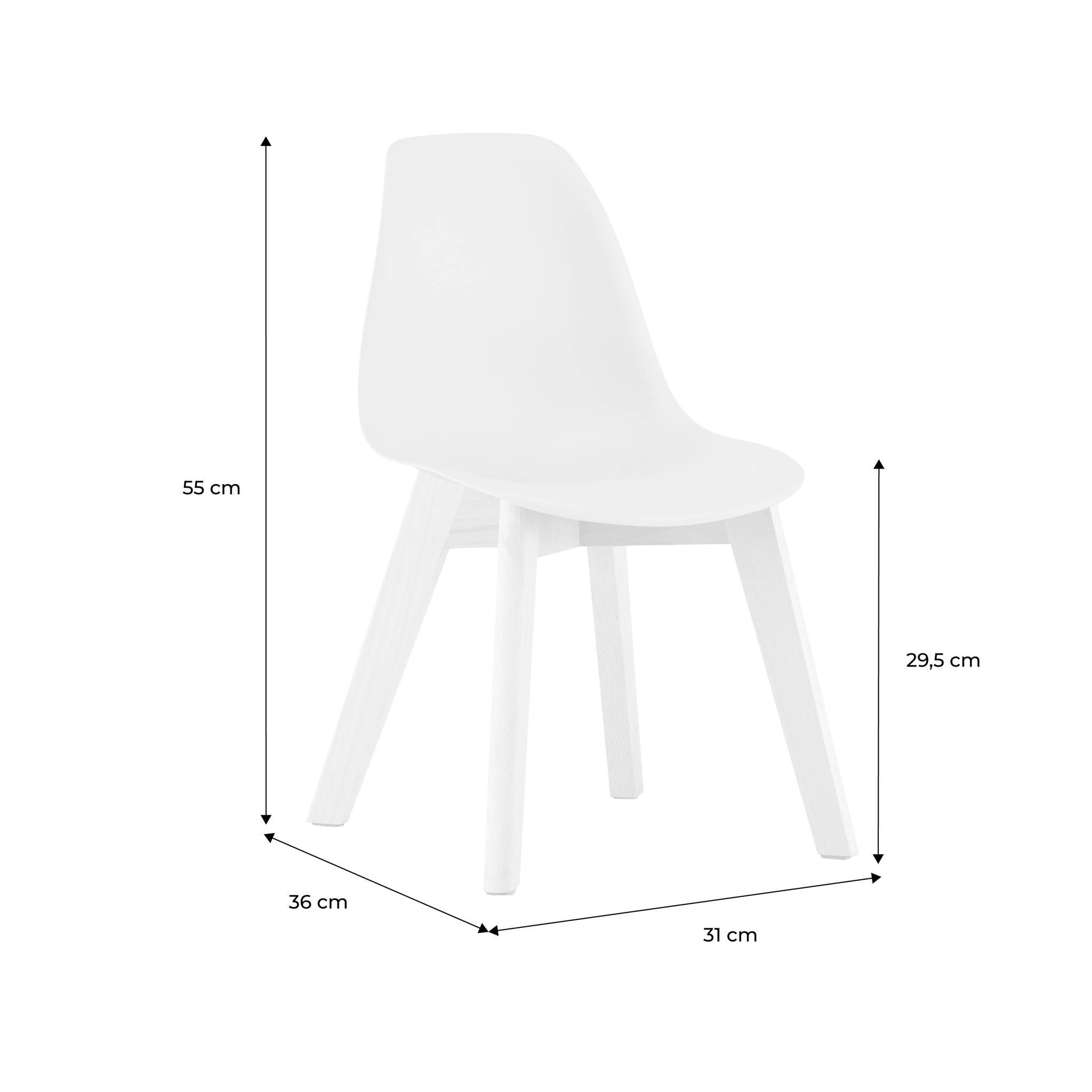 sweeek - Lot de 2 chaises scandinave pour enfant bois de hêtre blanc - Nils Kid | sweeek - Image 4