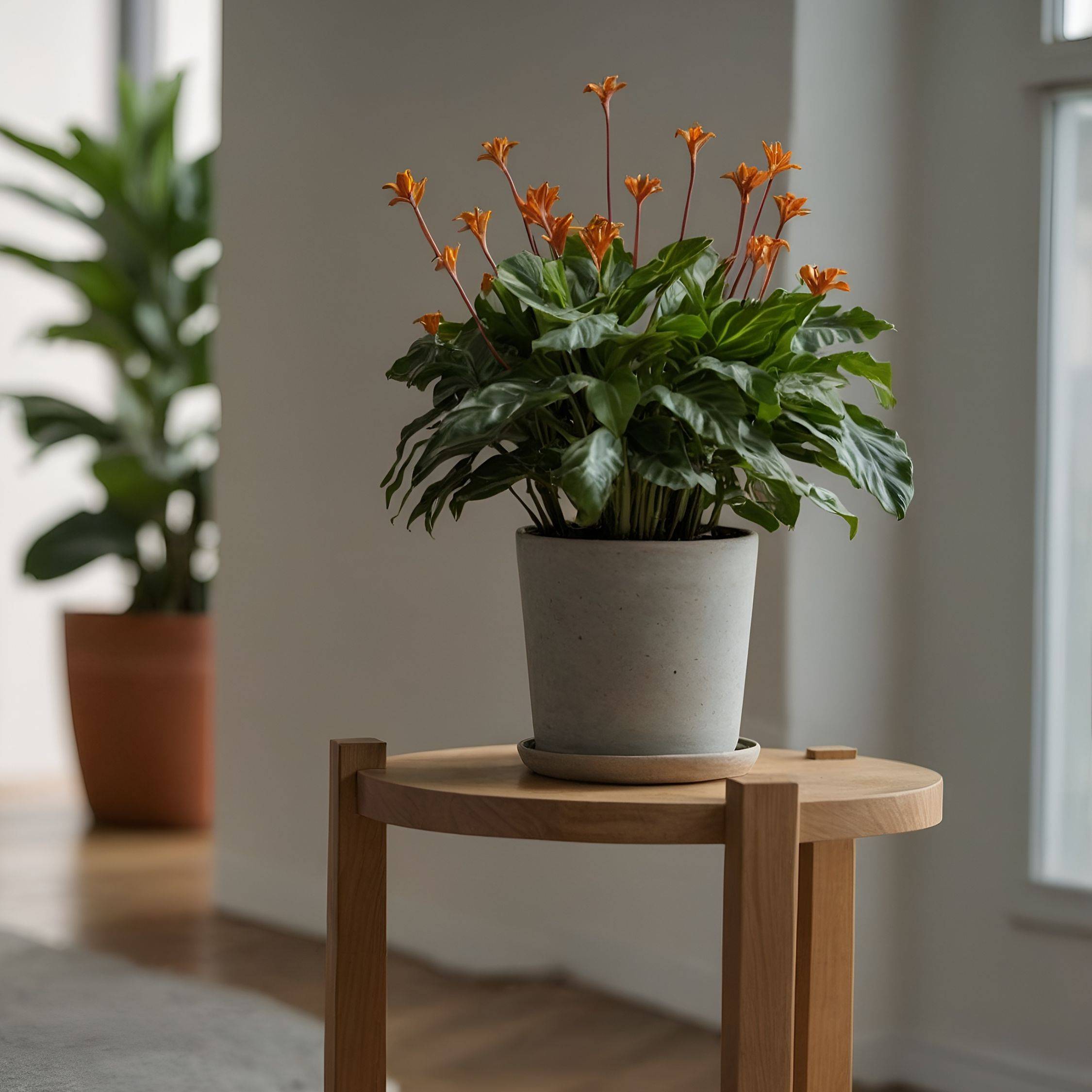 Calathée - Set de 2 - Calathea crocata 'Tassmania' - Hauteur 40-50cm - ⌀14cm - Image 2