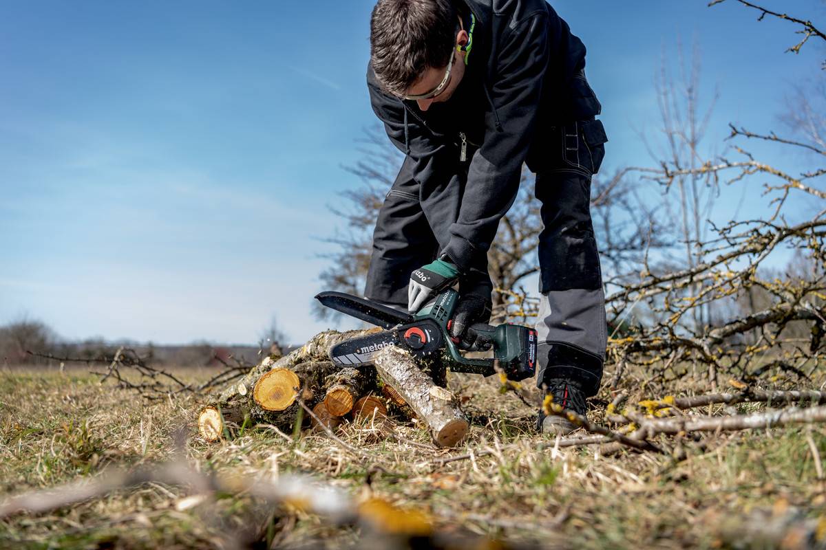 Metabo - Scie à élaguer sans fil MS 18 LTX 15 - Solo en Métabox 145 L sans piles ni chargeur - 18 V/2.0 Ah - METABO - 600856840 - Imagen 9