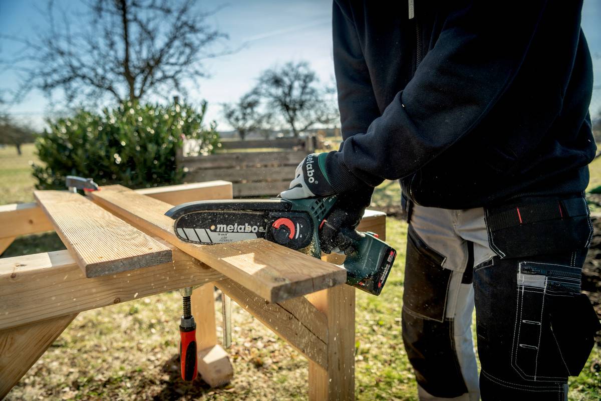 Metabo - Scie à élaguer sans fil MS 18 LTX 15 - Solo en Métabox 145 L sans piles ni chargeur - 18 V/2.0 Ah - METABO - 600856840 - Imagen 8