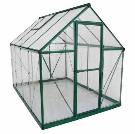 Canopia - Serre de jardin en polycarbonate Hybrid 4,50 m², Couleur Vert, Ancrage au sol Non - Imagen 5