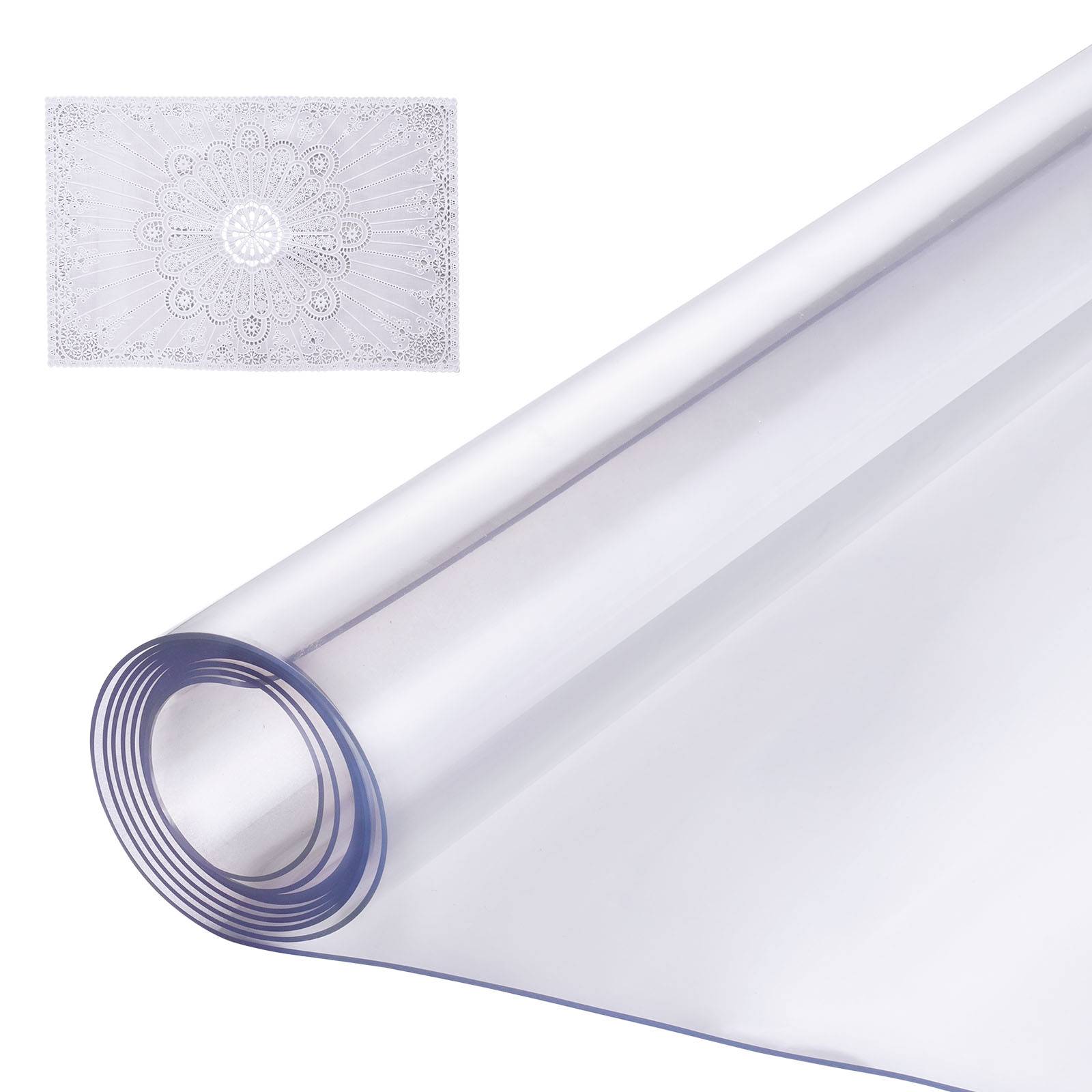 VEVOR Protection bureau PVC transparent, 40x60", 1.5mm, rectangulaire, résistant eau, bureau. - Image 1