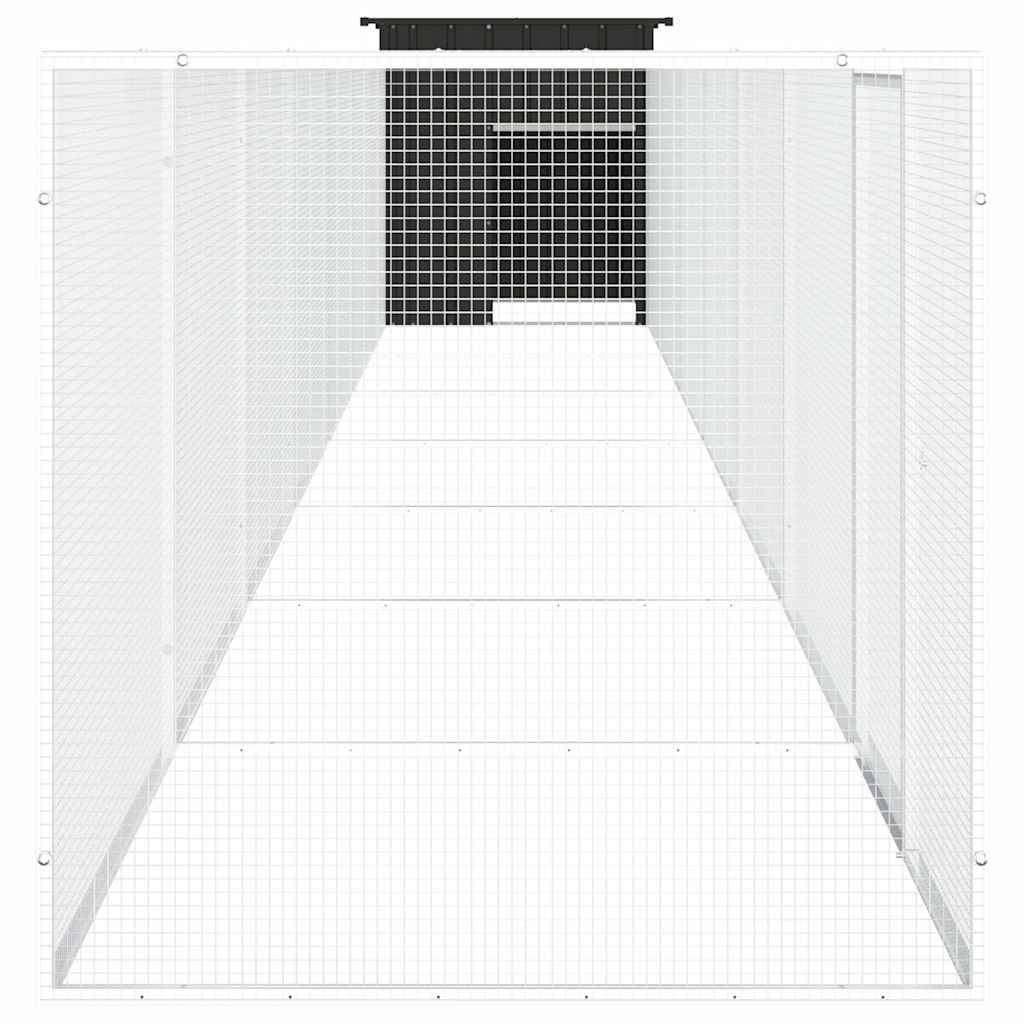 Vidaxl - Poulailler Anthracite 800x91x100 cm Acier galvanisé vidaXL 3106457 - Imagen 5