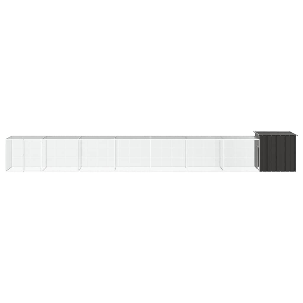 Vidaxl - Poulailler Anthracite 800x91x100 cm Acier galvanisé vidaXL 3106457 - Imagen 7