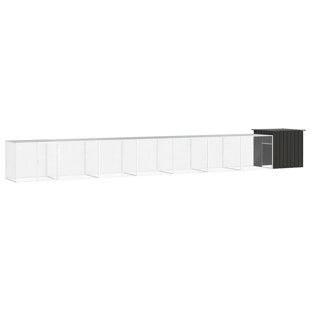 Vidaxl - Poulailler Anthracite 800x91x100 cm Acier galvanisé vidaXL 3106457 - Imagen 1