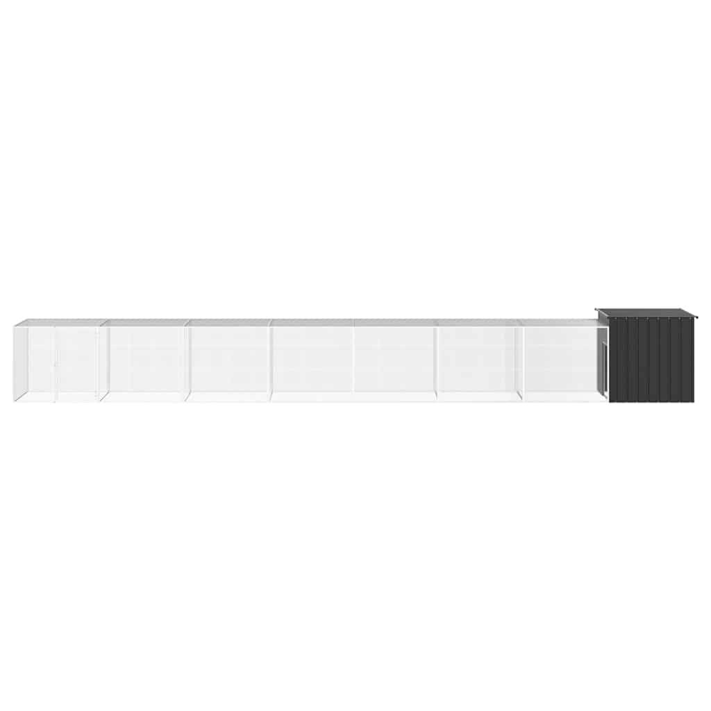 Vidaxl - Poulailler Anthracite 800x91x100 cm Acier galvanisé vidaXL 3106457 - Imagen 4