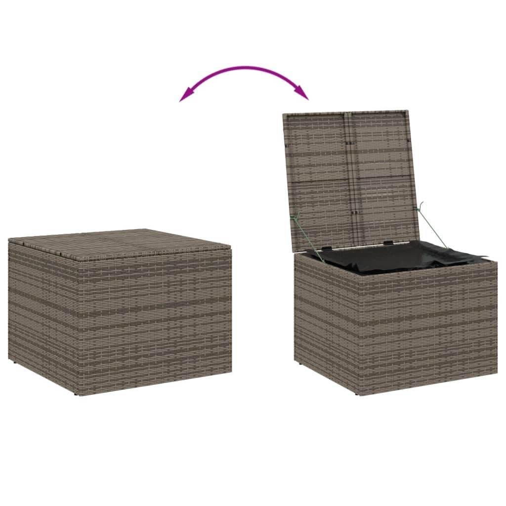 Coffre de rangement - Boîte de rangement extérieure - Coffre de jardin gris 291L résine tressée - Image 7