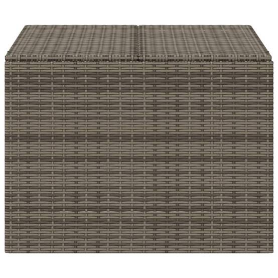 Coffre de rangement - Boîte de rangement extérieure - Coffre de jardin gris 291L résine tressée - Image 4