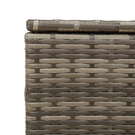 Coffre de rangement - Boîte de rangement extérieure - Coffre de jardin gris 291L résine tressée - Image 9