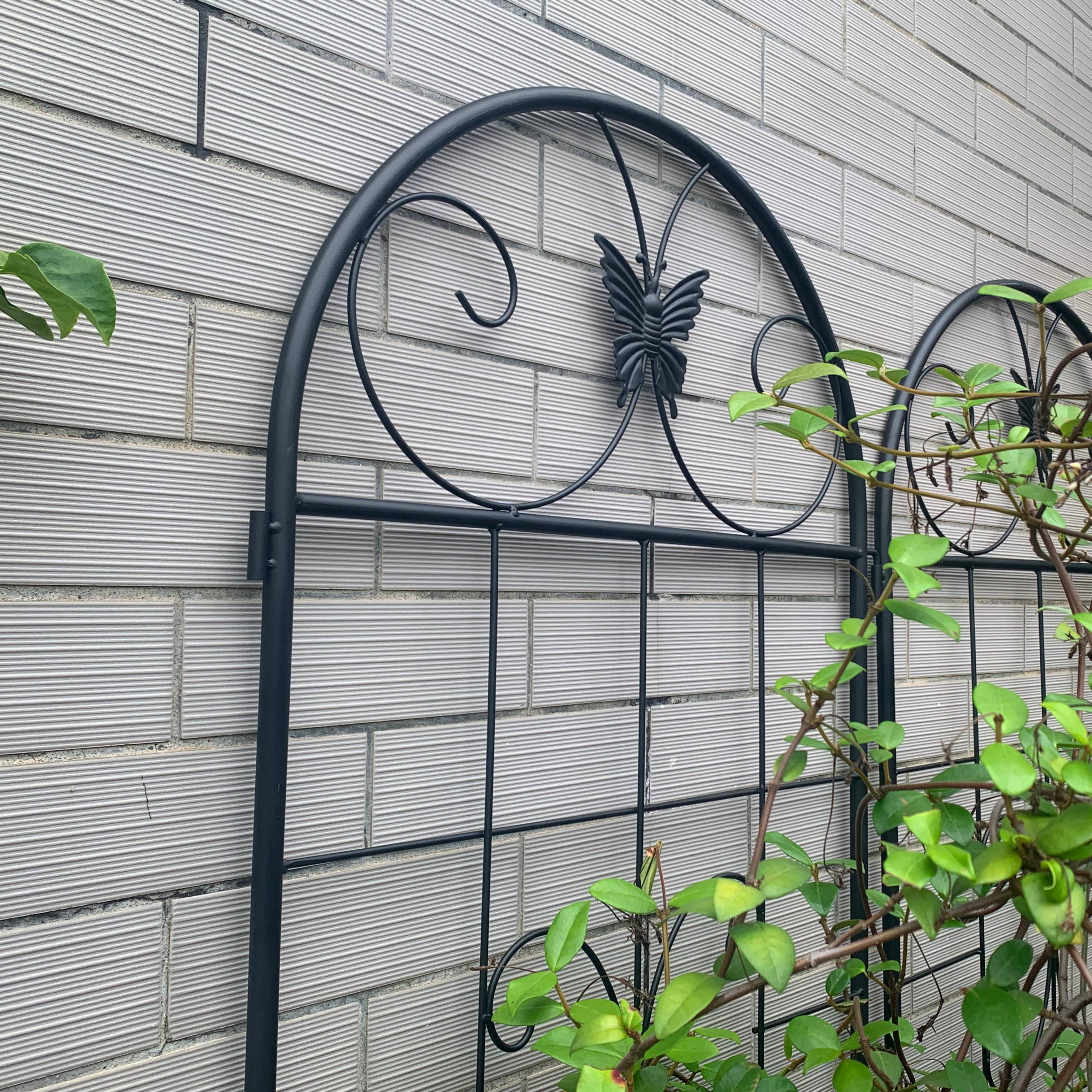 Grille jardin métal noir 50 x 2 x 180 cm - PANGIVO - Image 7