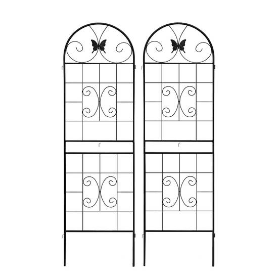 Grille jardin métal noir 50 x 2 x 180 cm - PANGIVO - Image 8