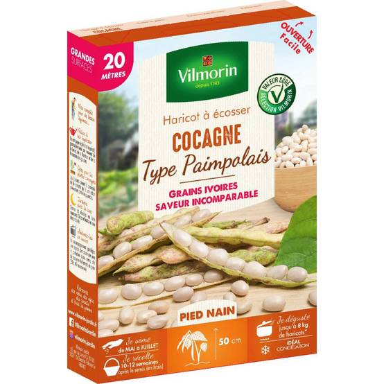 Vilmorin - Graines de Haricot à écosser COCAGNE - 20 mètres