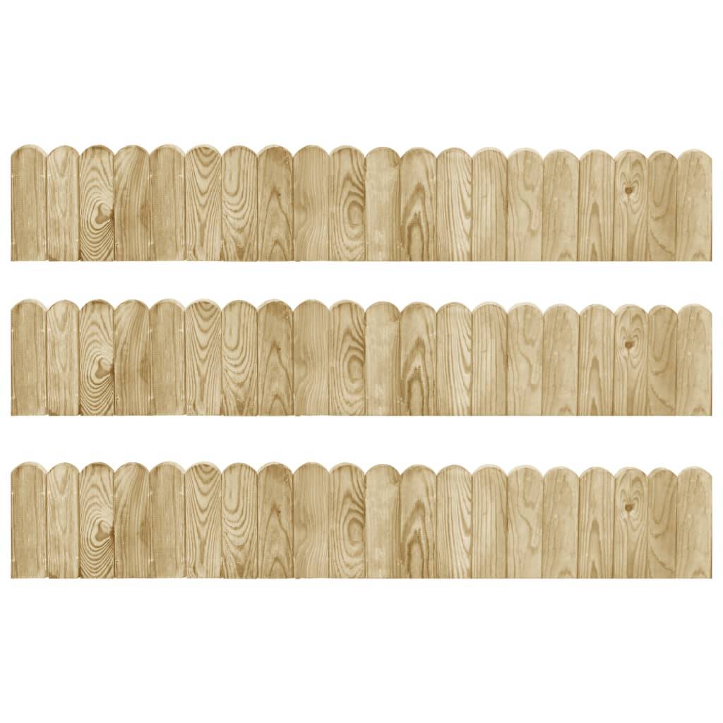 Rouleaux de bordure bois de pin naturel 120 x 1.5 x 20 cm, Poids:9.6kg - PANGIVO - Image 1