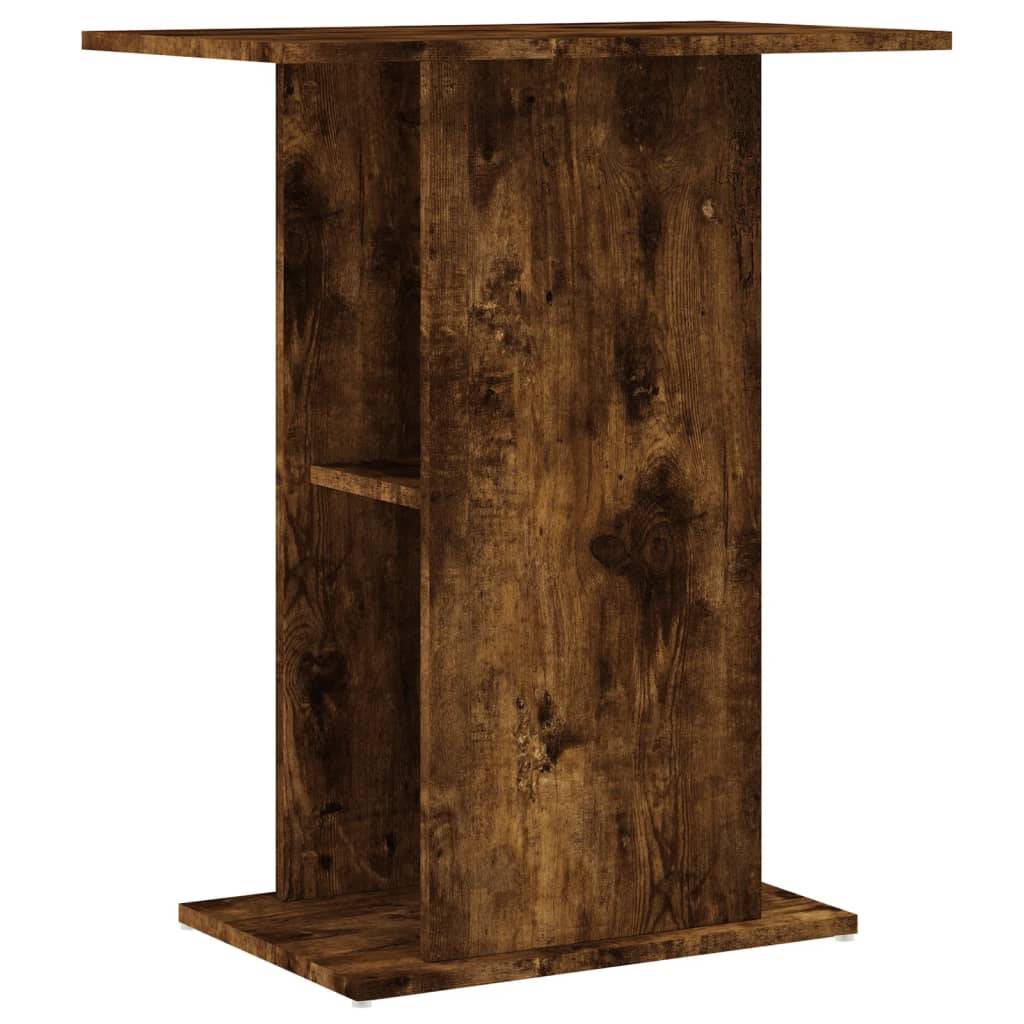 Meuble Aquarium Compact Bois avec Étagère Ouverte pour Bureau Chêne Fumé - ComfortXL Outdoor Living - Image 2