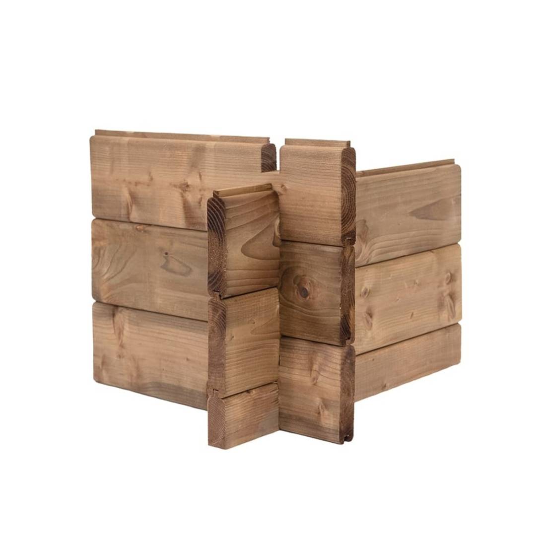 Altanka - Abri de jardin en bois - 7.5m2 - 2.5x3m - Traité - Ep. 28mm - Couleur: marron - DOM675 - ALTANKA - Image 5