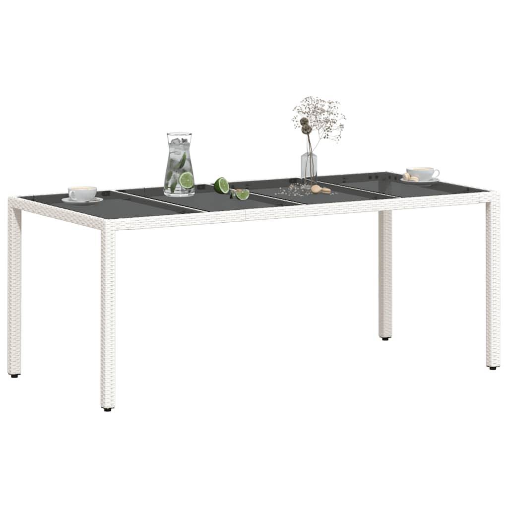 PANGIVO - Table de jardin résine tressée verre blanc 190 x 90 x 75 cm - PANGIVO - Image 4