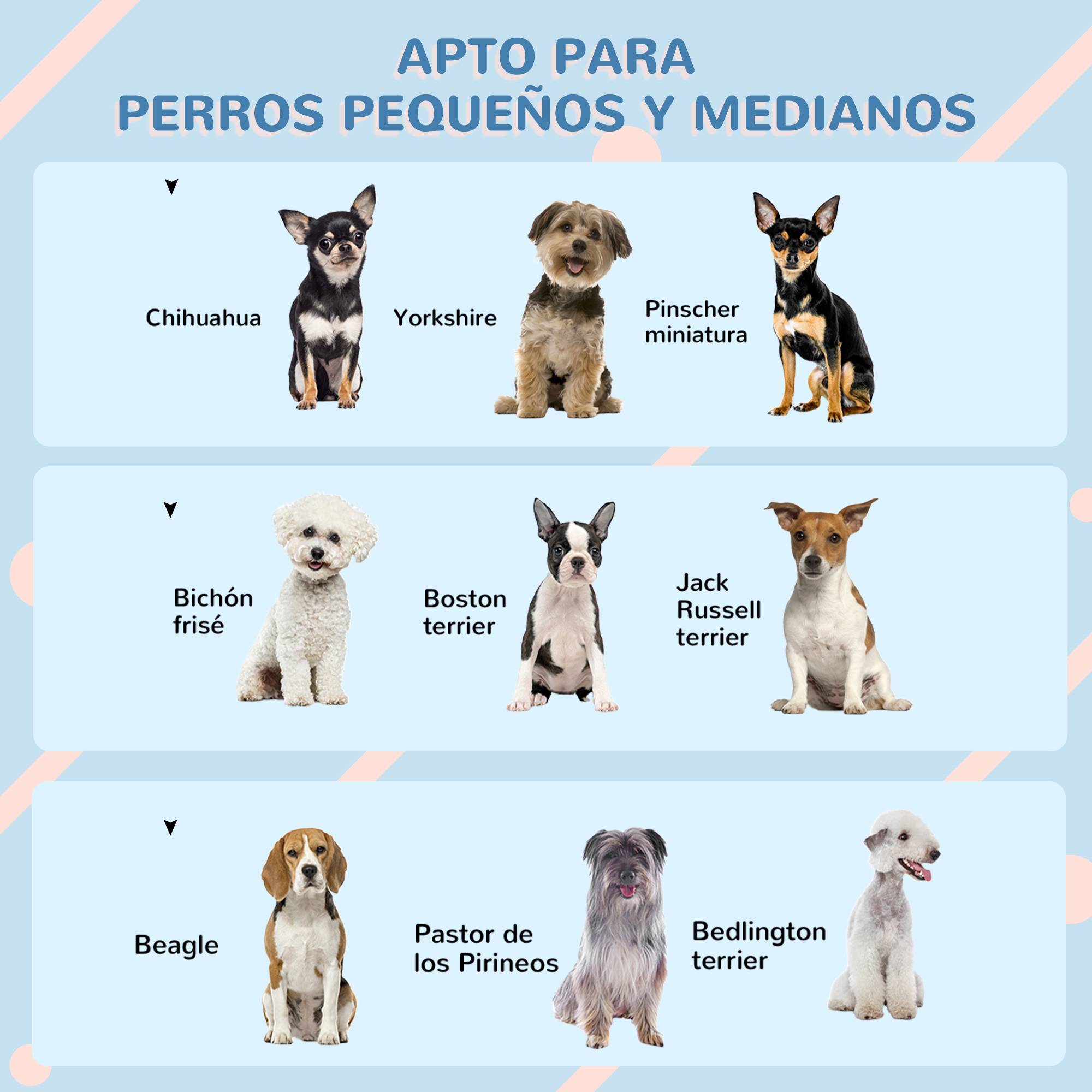 Niche pour chien avec fausse fenêtre et carrelage pour chiens moyens, 65 x 75,7 x 63 cm, bleu, vert et blanc - Image 9