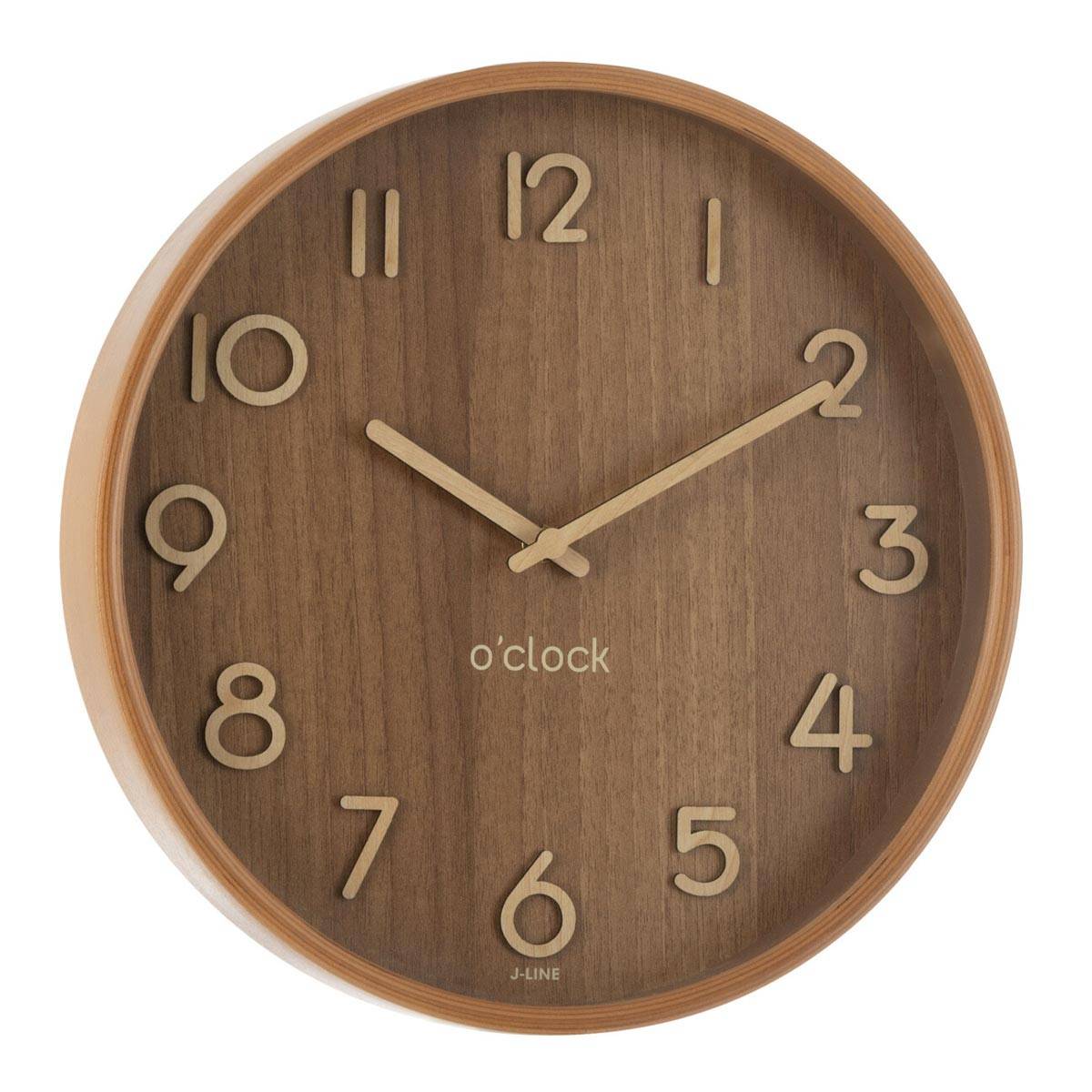 Horloge Murale en Bois "Marion" 30cm Marron - Image 1