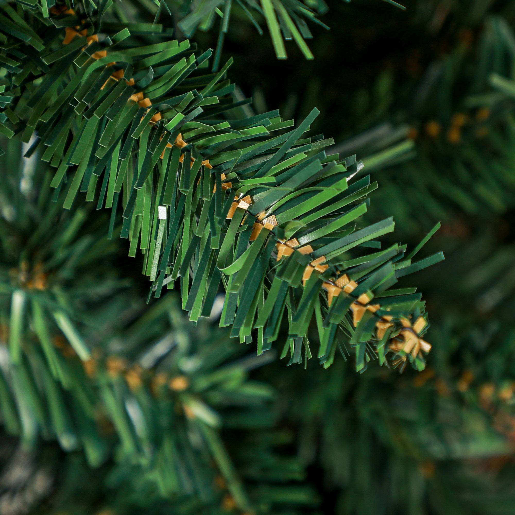 Sapin de Noël Artificiel 180 cm Arbre de Noël Slim avec support en acier pliable, 479 branches épines Vert - Image 10