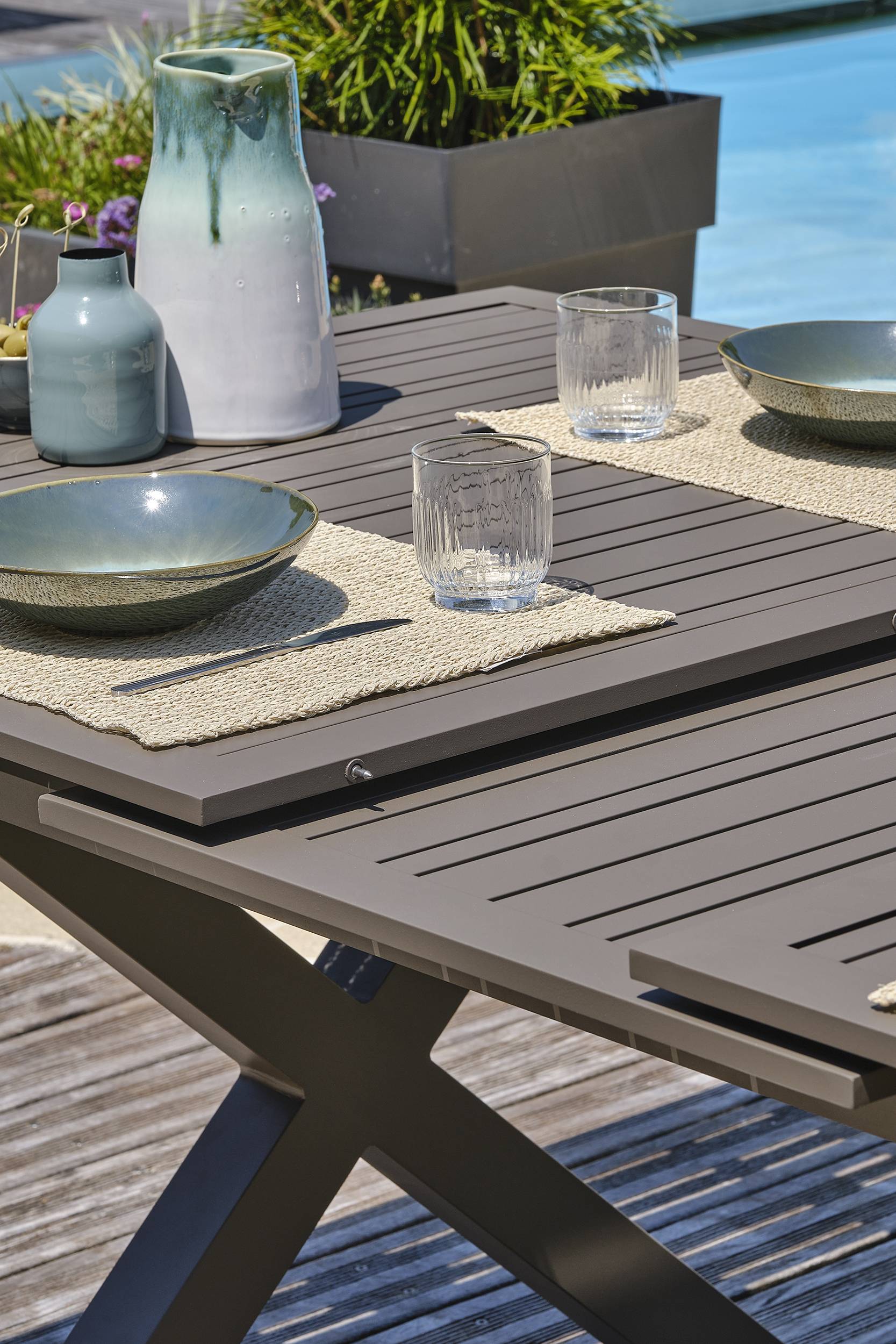 Dcb Garden - Table de jardin en aluminium - Quartz - FLORIDE - Image 3