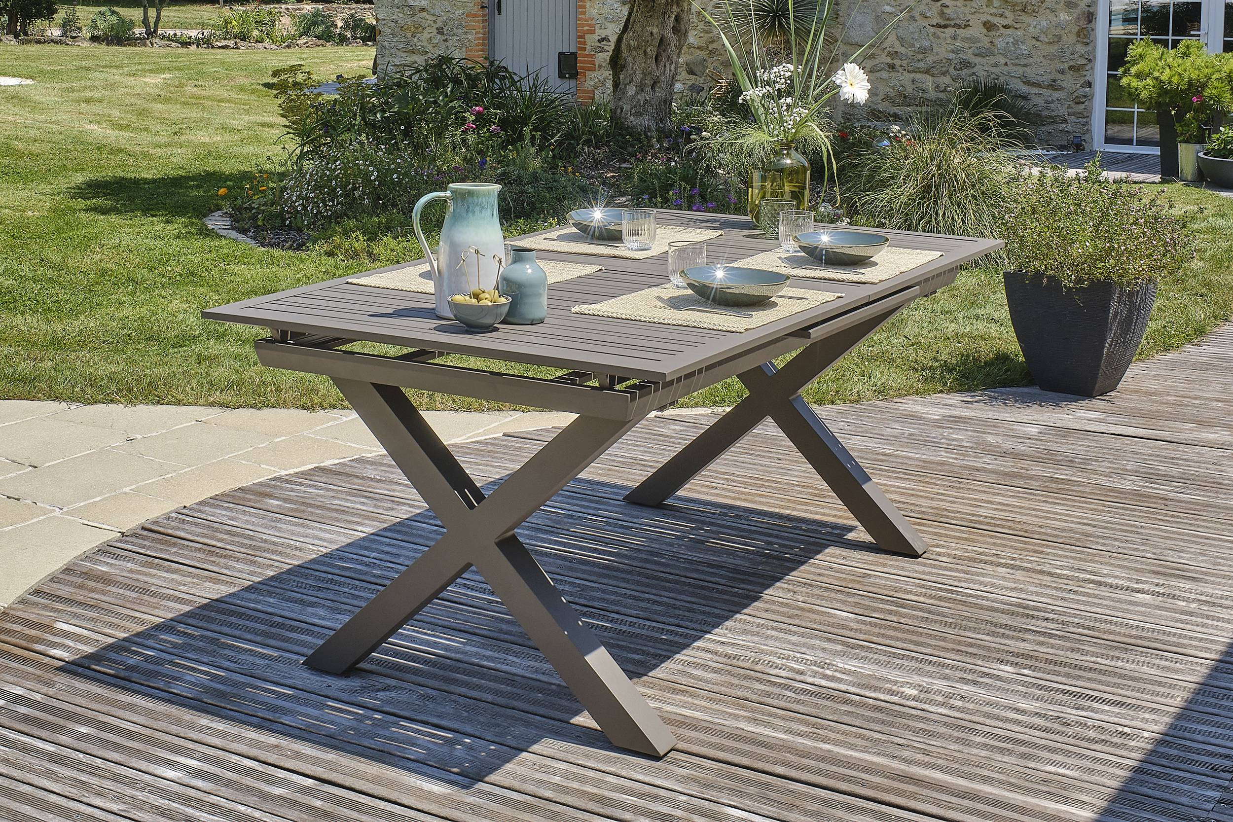 Dcb Garden - Table de jardin en aluminium - Quartz - FLORIDE - Image 2