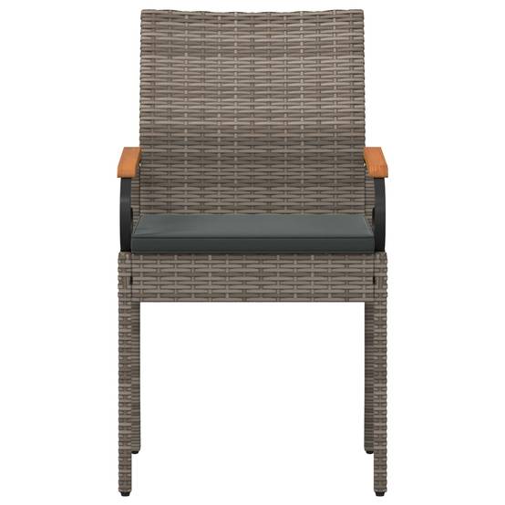 Chaises de jardin polyrotin et acier gris 59.5 x 50 x 88 cm, Poids:14.1kg - PANGIVO - Image 6