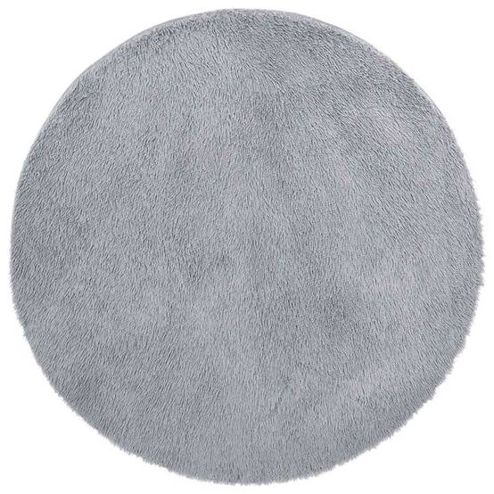 Tapis Rondà Poils Longs en Polyester Design Moderne pour Salon Gris Clair 200x200 cm – ComfortXL Outdoor Living - Image 2