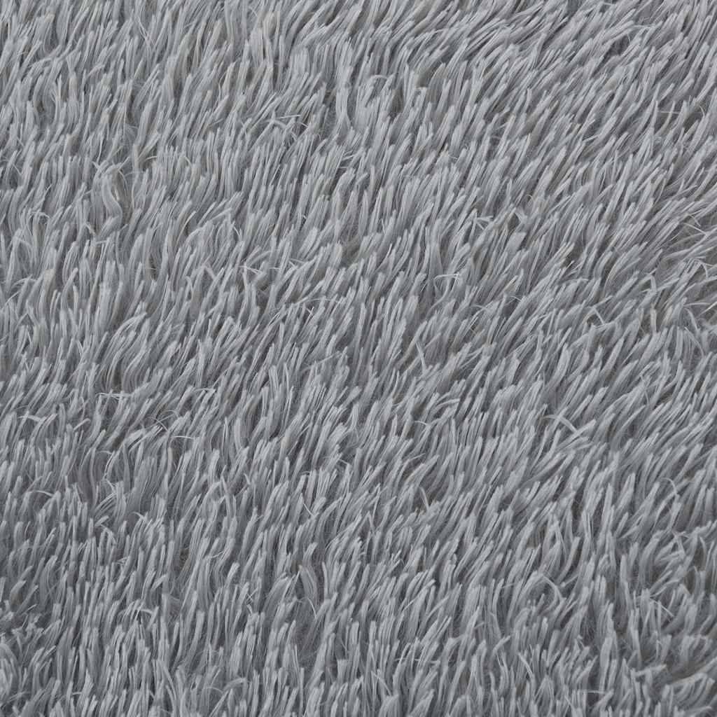 Tapis Rondà Poils Longs en Polyester Design Moderne pour Salon Gris Clair 200x200 cm – ComfortXL Outdoor Living - Image 9