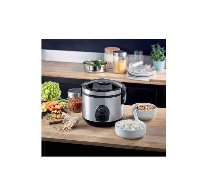 Cuiseur à riz 3l 500w inox/noir CRM230 Simeo - Image 4