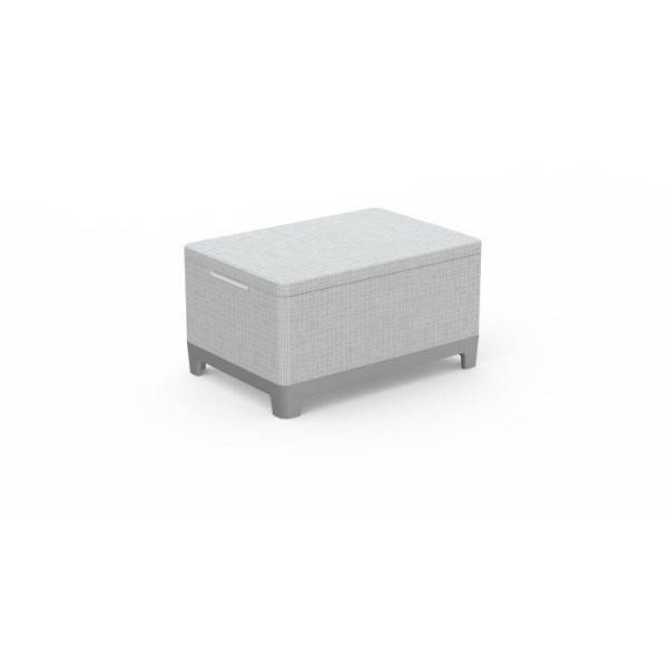 Keter - Salon bas de jardin - Résine - 4 places- Keter - Scandi Linea - Table coffre - Imitation canage gris clair et structure gris pe - Image 5