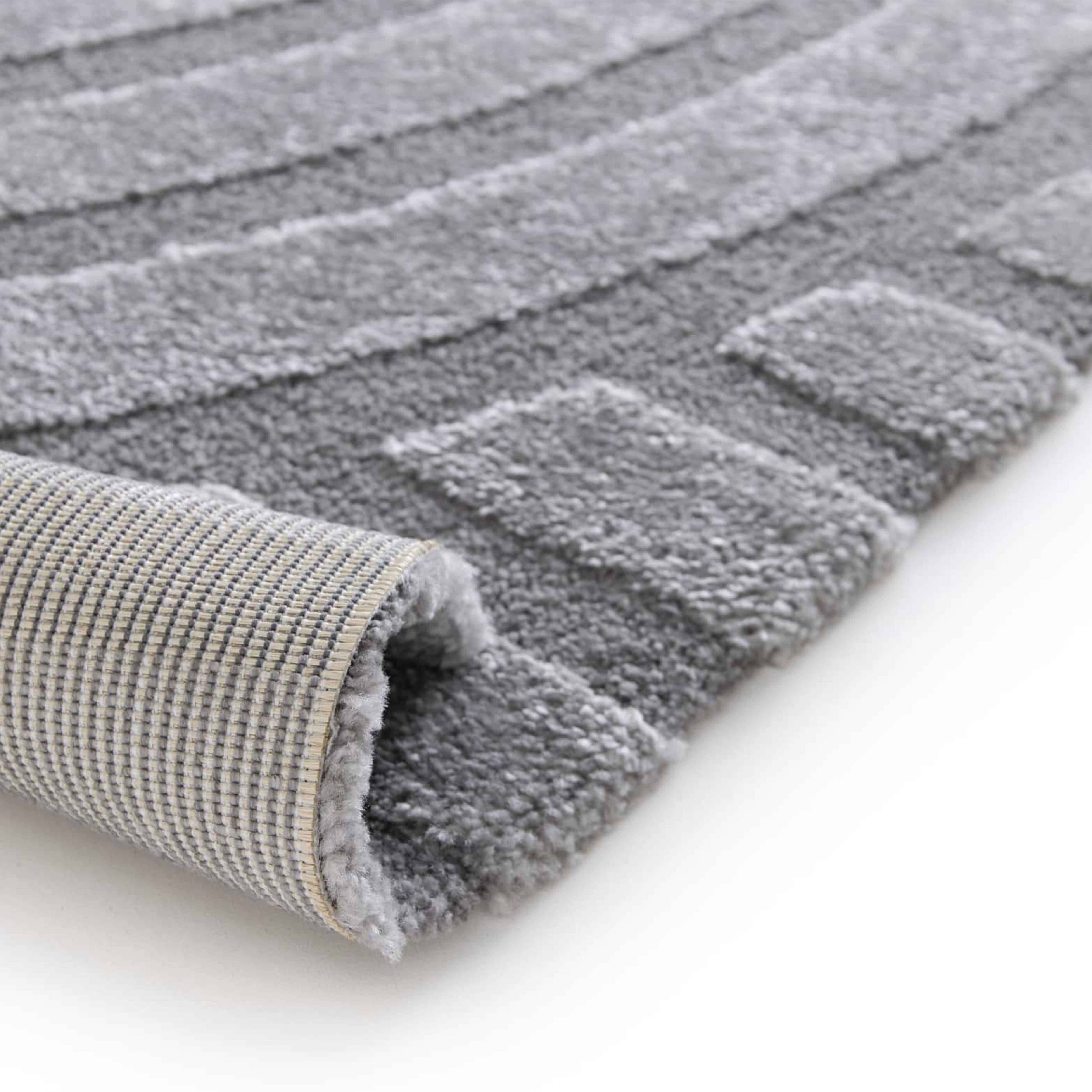 Oviala - Tapis rectangulaire à poils ras motif contemporain gris 160 x 230 cm Arche - Oviala - Imagen 6