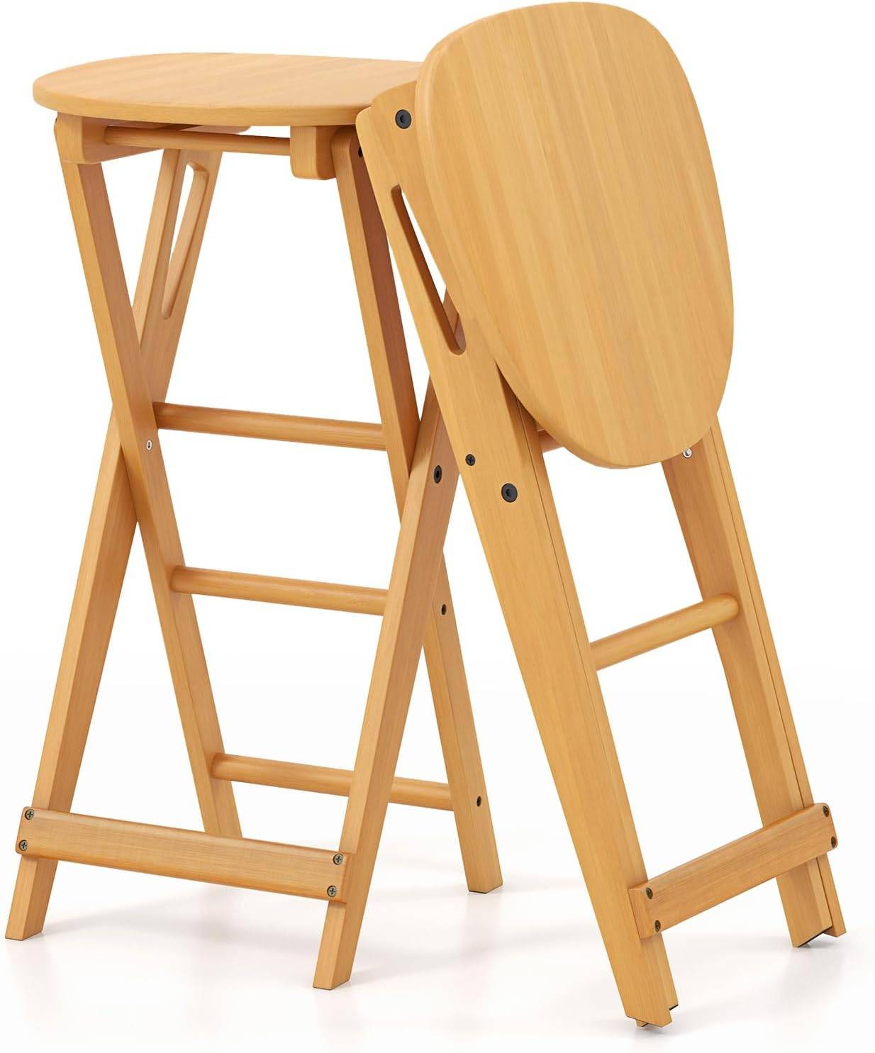 Set De 2 Tabourets Rectangulaires Byzo En Bois Blanc Délavé. à Prix