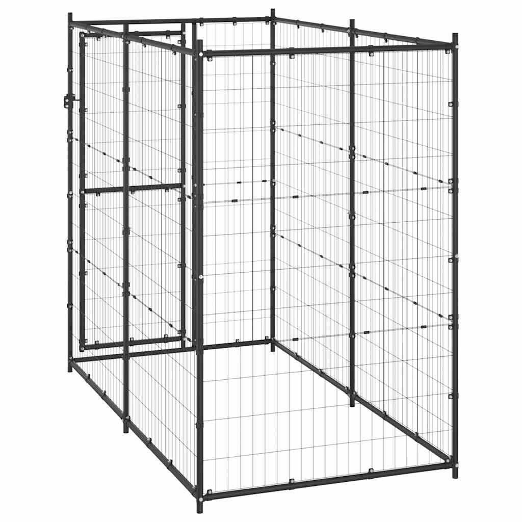 Vidaxl - Chenil d'extérieur pour chiens Acier 110x220x180 cm vidaXL 150796 - Imagen 5