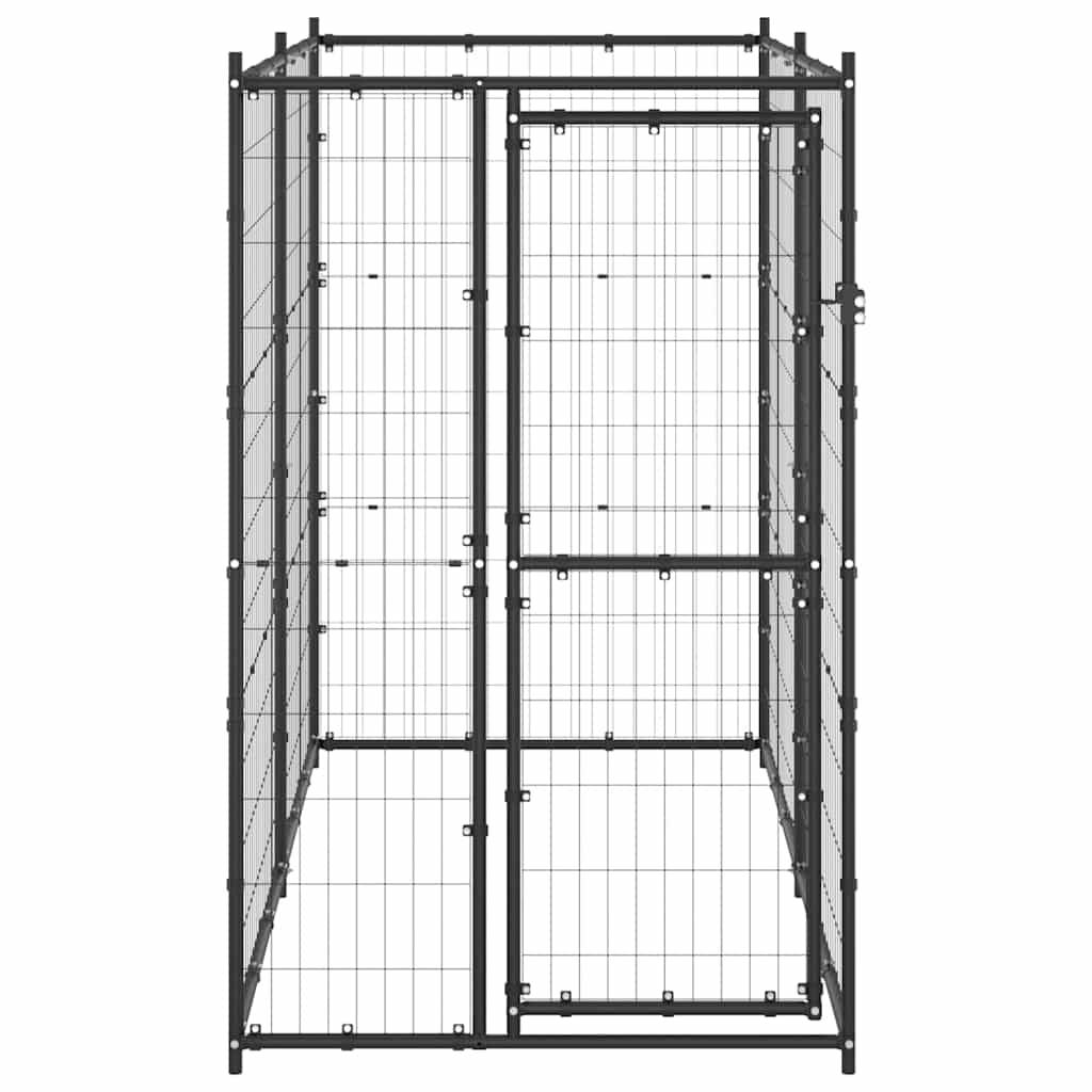 Vidaxl - Chenil d'extérieur pour chiens Acier 110x220x180 cm vidaXL 150796 - Imagen 8