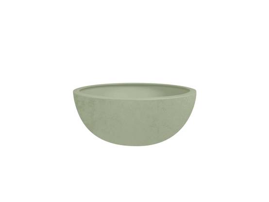 Eda - Pot de fleurs vasque Basalt Up Ø 24,5 x 10,5 cm - 3,3 L - Vert amande - Eda - Image 1
