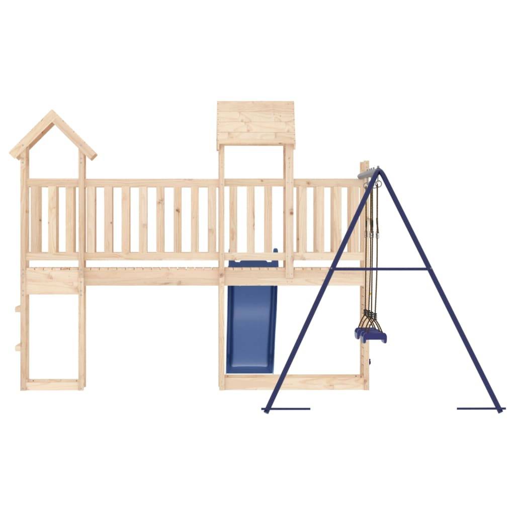 Helloshop26 - Aire de jeux d'extérieur balançoires toboggan portiques robuste jeux jardin 495 x 339 x 214 cm bois de pin massif - Imagen 4