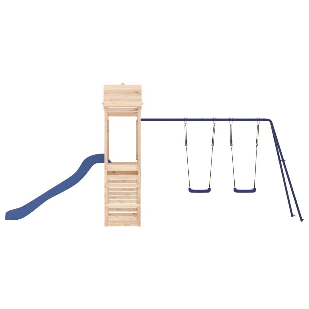 Helloshop26 - Aire de jeux d'extérieur balançoires toboggan portiques robuste jeux jardin 495 x 339 x 214 cm bois de pin massif - Imagen 5