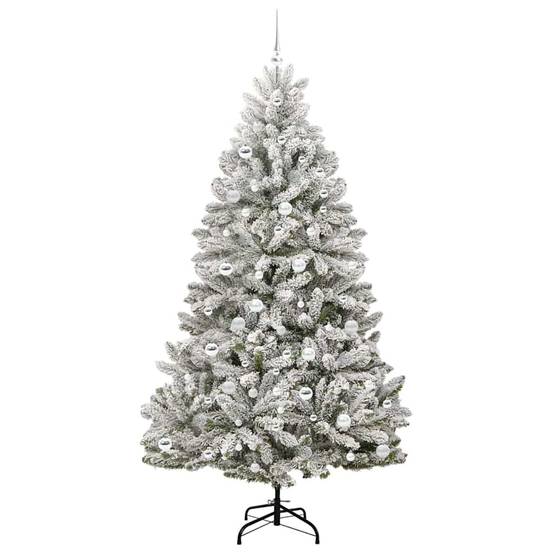 ComfortXL - Kit Grand Sapin de Noël Artificiel 210 cm Effet Neige, 120 Boules et LED – ComfortXL Outdoor Living - Image 4