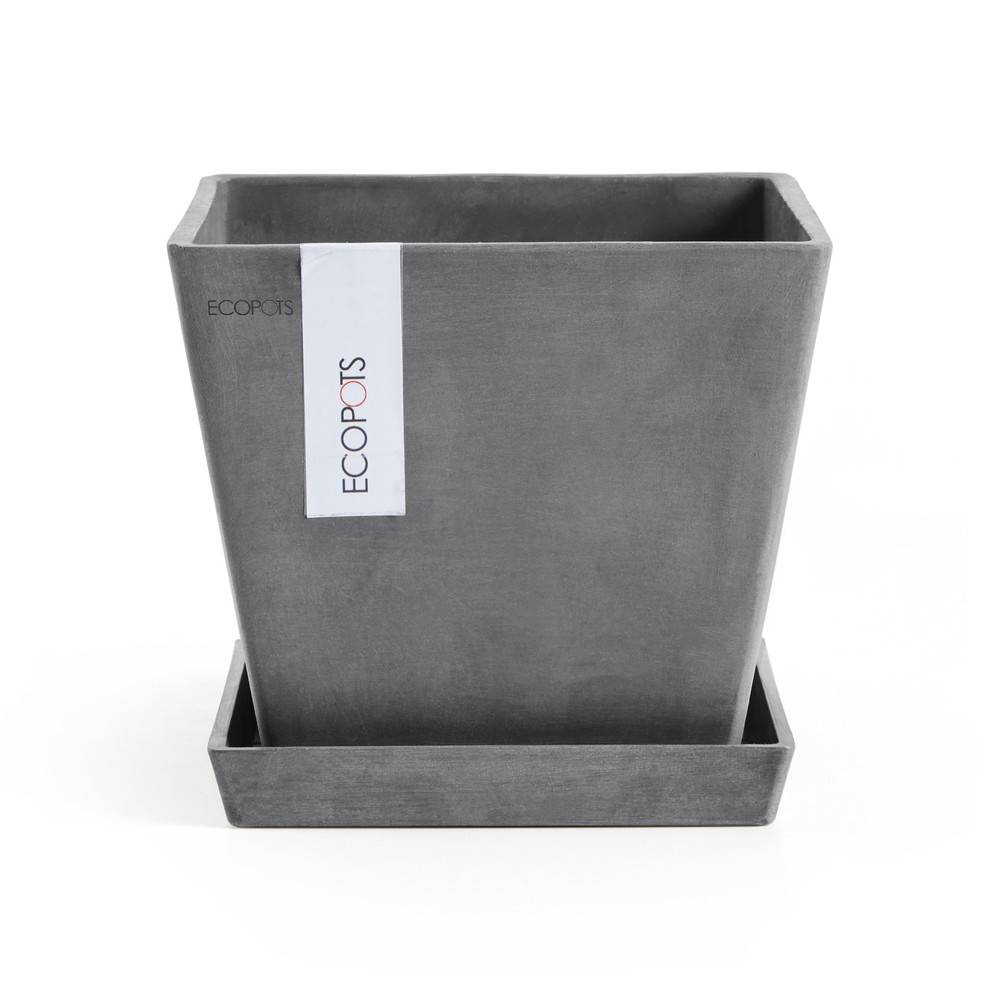 Ecopots - Pot Carré Rotterdam 20 Gris - 20 x 20 x H. 17,5 cm - 5,2 L ECOPOTS - Imagen 4
