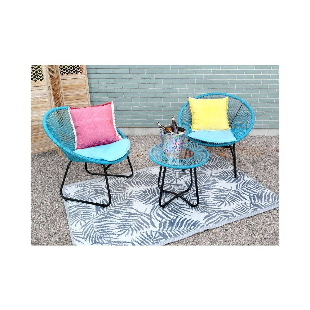 Aubry Gaspard - Tapis d'extérieur en polypropylène 120 x 180 cm Exotique - Gris - Imagen 2