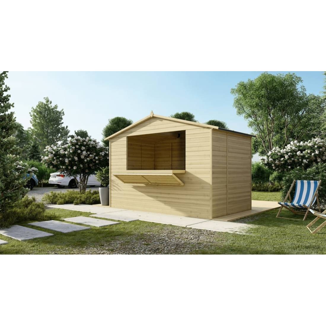 Altanka - Kiosque/ stand de marché/ de vente 5.72 m2 - 3.11x1.84 m - 19 mm - DOM606 - ALTANKA - Imagen 1
