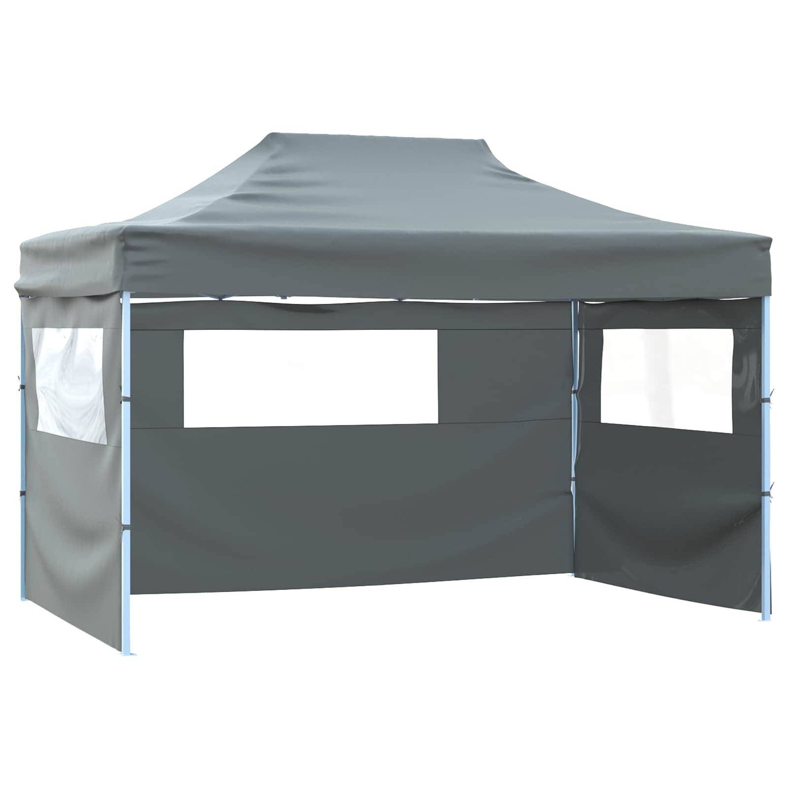 ComfortXL - Tonnelle pliante tissu Oxford jardin terrasse pop-up réglable 280x410cm anthracite - ComfortXL Outdoor Living - Image 1