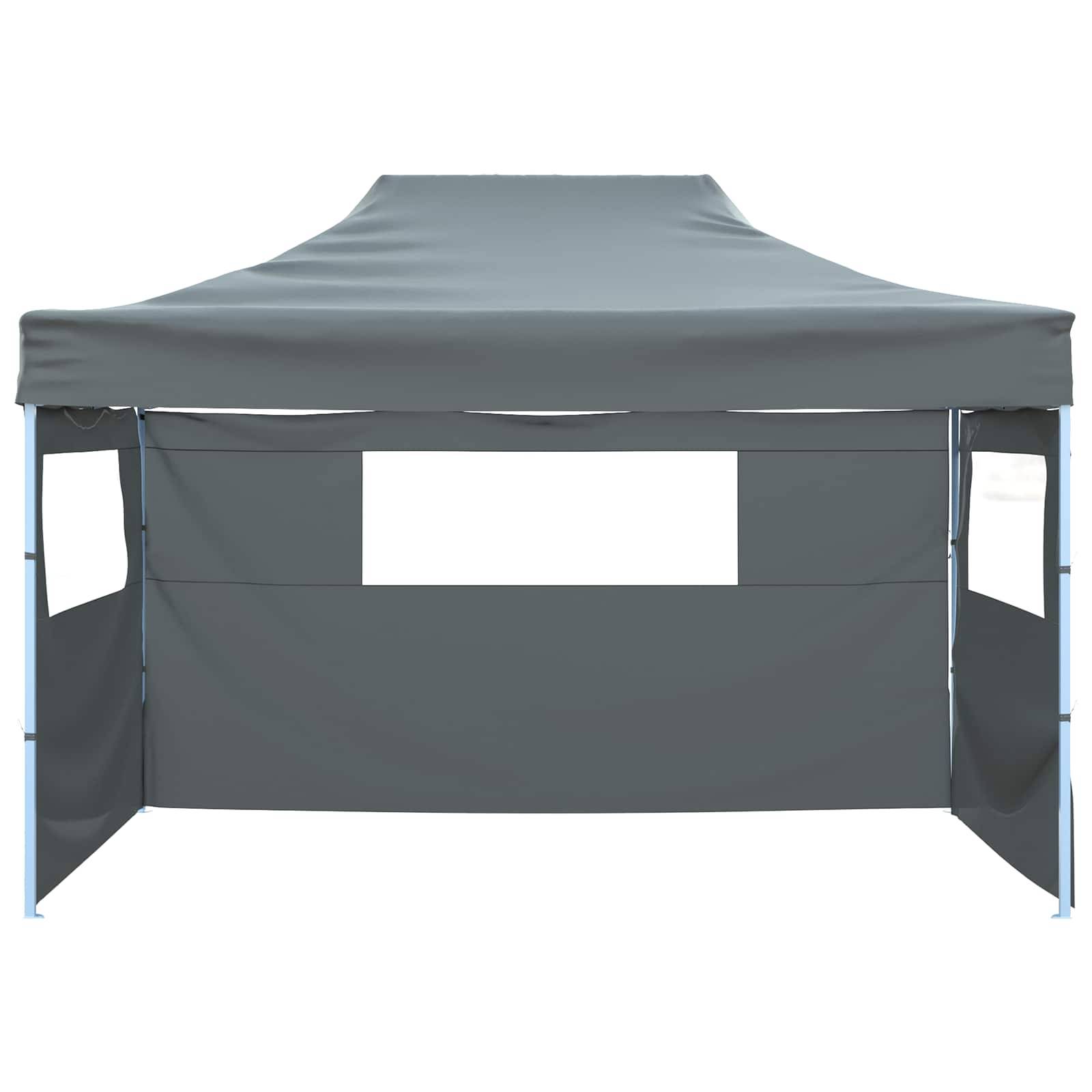 ComfortXL - Tonnelle pliante tissu Oxford jardin terrasse pop-up réglable 280x410cm anthracite - ComfortXL Outdoor Living - Image 2