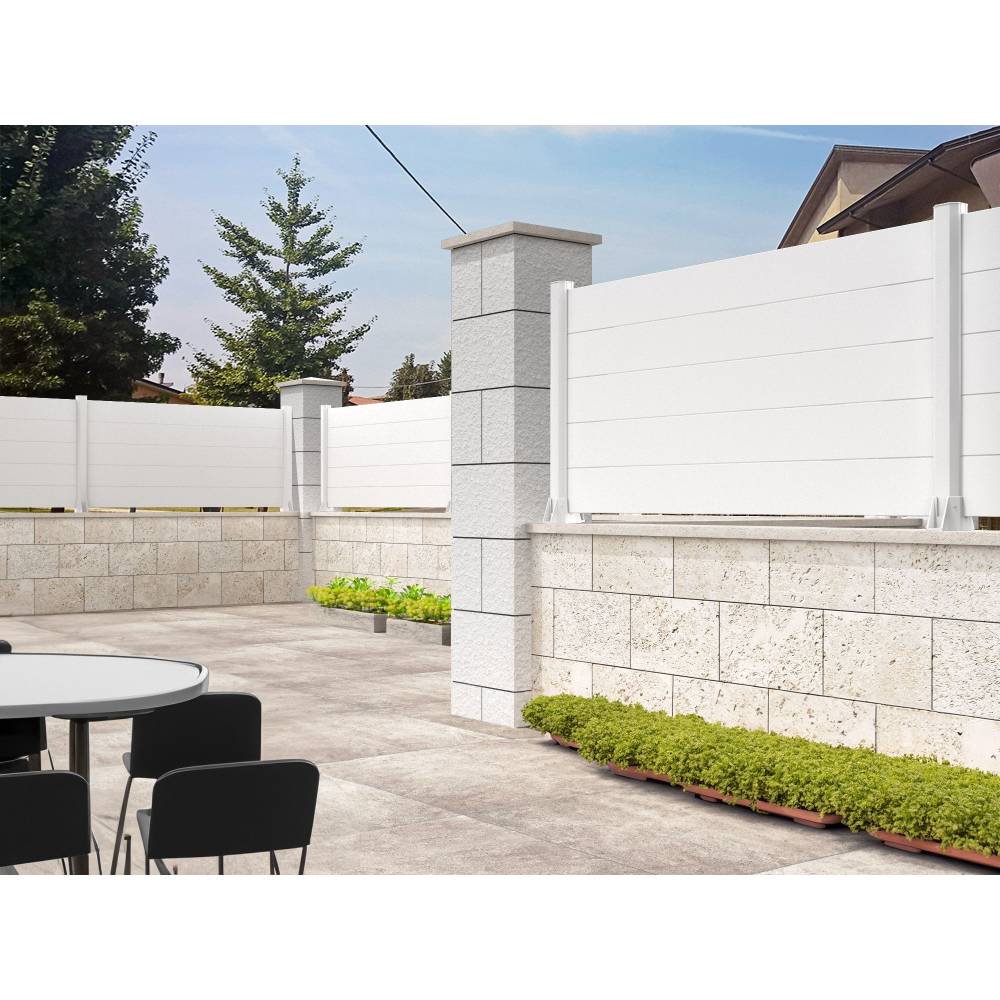 Clôture panneau plein RAUM 1911x515mm (Blanc) - Alia Productions
